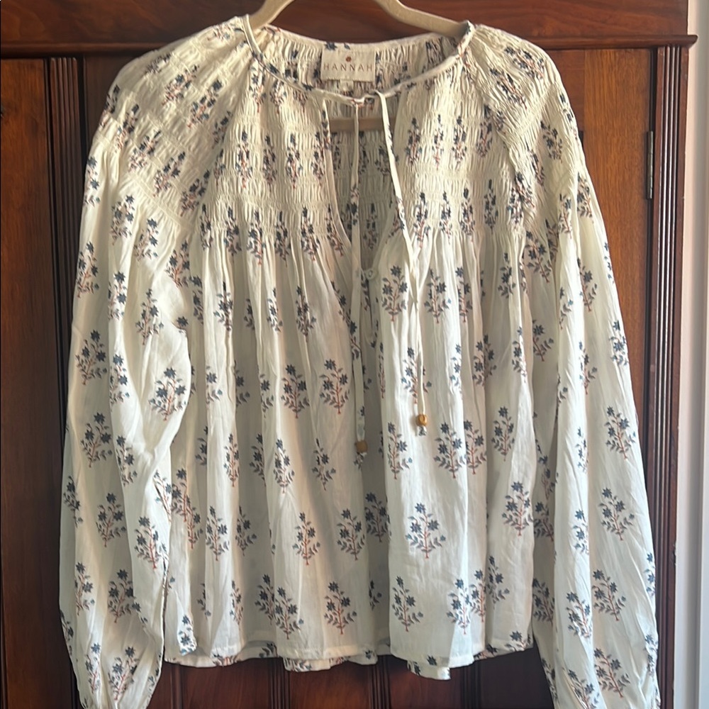 Hannah Cream Floral Blouse